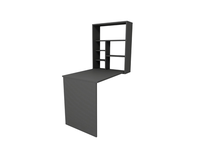 Table de maquillage en bois "Sedir" - 90 x 59 x 74 cm - Gris anthracite