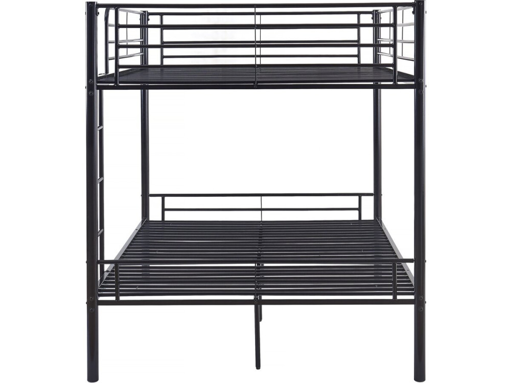 Lit superposé double "Adam" - Sommier inclus - 140 x 190 cm - Noir