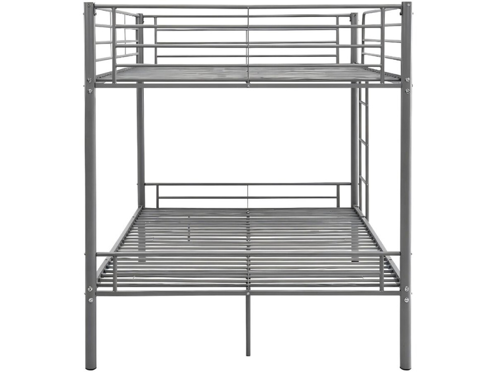Lit double superposé avec sommier inclus "Adam" - 140 x 190 cm - Gris