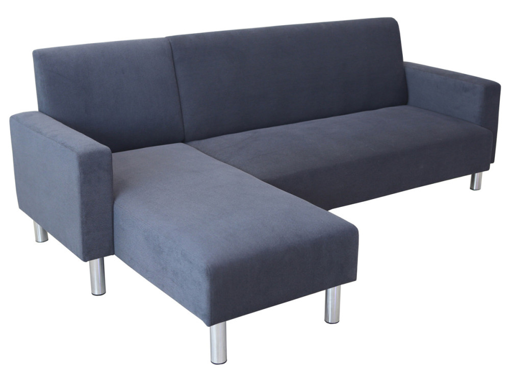 Canapé d'angle tissu réversible "Rio" - 4 places - Gris