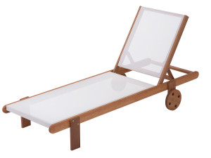 Bain de soleil en bois exotique "Saïgon" - Maple - Ecru