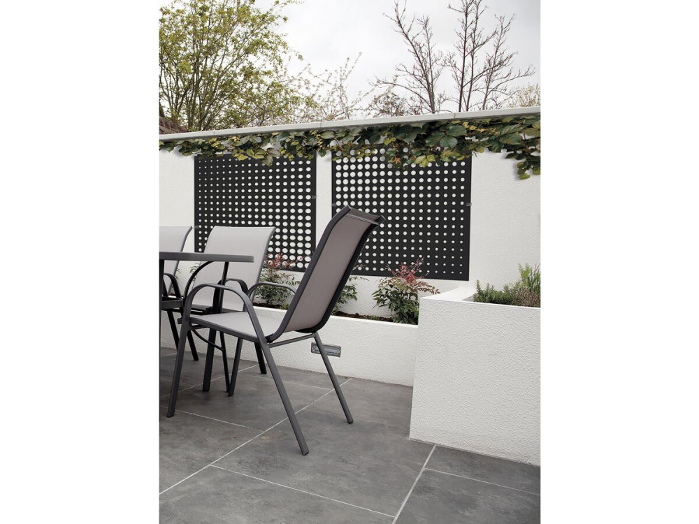 Panneau décoratif - " Moon " - Lot de 5 - 1.00 x 1.00 m - Gris