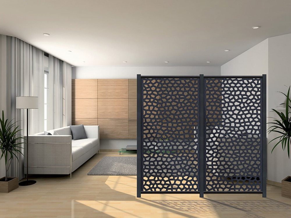 Panneau décoratif - " Mosaic " - Lot de 5 - 1.00 x 2.00 m - Gris