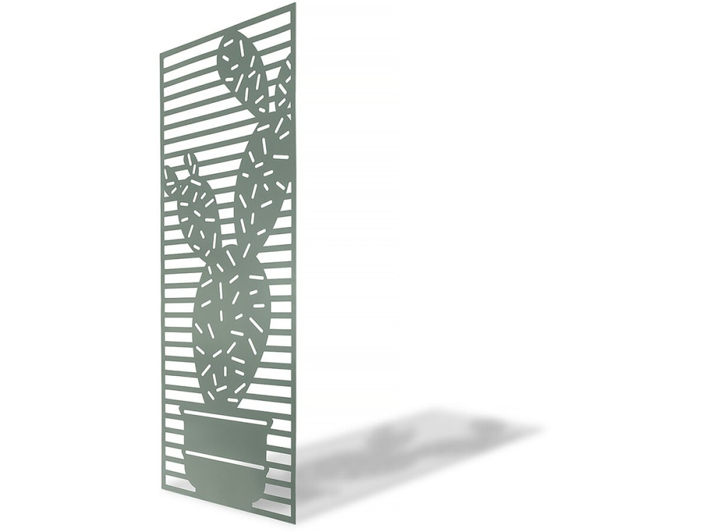 Panneau décoratif - " Cactus " - Lot de 4 - 0.60 x 1.50 m - Vert