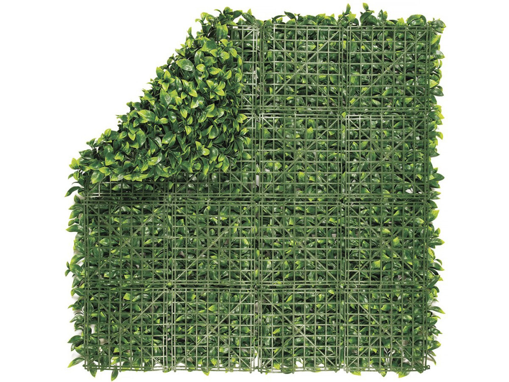 Panneau végétal - " Vertical Lauro " - Lot de 6 - 1.00 x 1.00 m - Vert