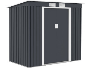 Abri de jardin métal monopente "Austin" 2,43 m2 - Gris