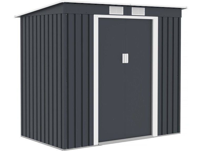 Abri de jardin métal monopente "Austin" 2,43 m2 - Gris