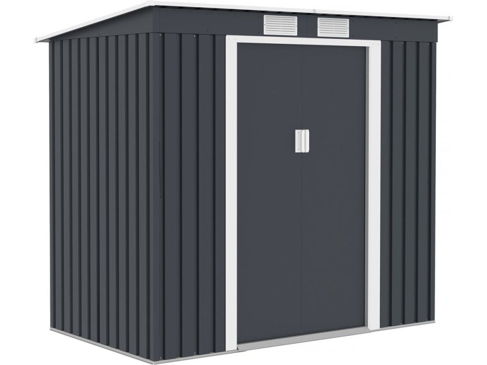 Abri de jardin métal monopente "Austin" 2,43 m2 - Gris