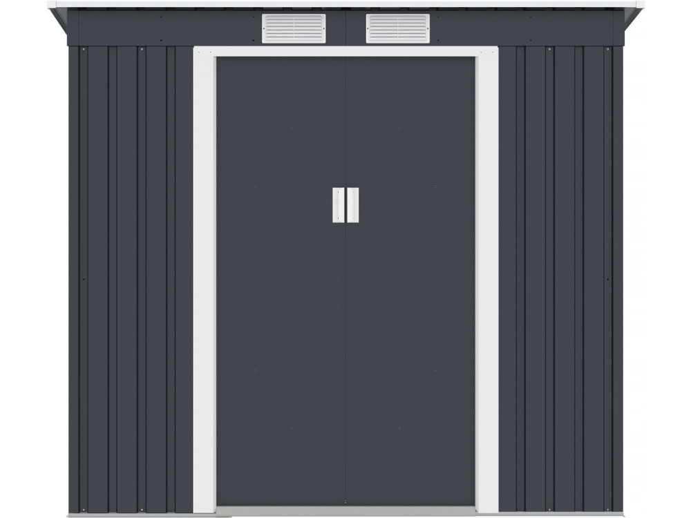 Abri de jardin métal monopente "Austin" 2,43 m2 - Gris