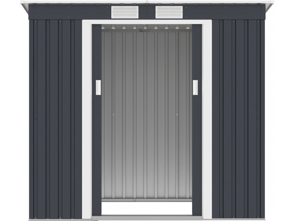 Abri de jardin métal monopente "Austin" 2,43 m2 - Gris