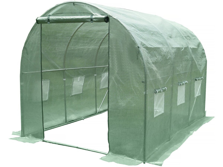 Serre tunelle de jardin 3 x 2 m  "Lys" - 6 m² - 130g - Vert