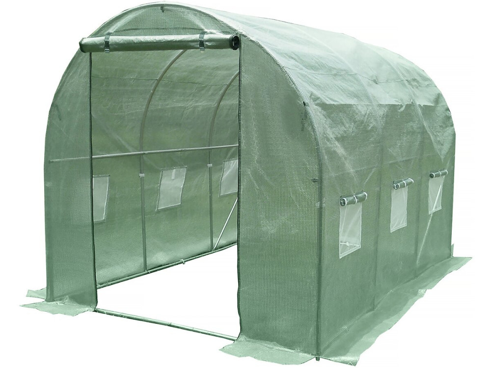 Serre tunelle de jardin 3 x 2 m  "Lys" - 6 m² - 130g - Vert