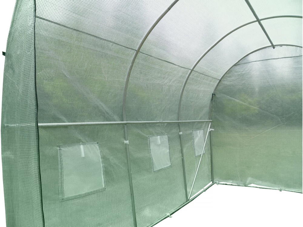 Serre tunelle de jardin 3 x 2 m  "Lys" - 6 m² - 130g - Vert