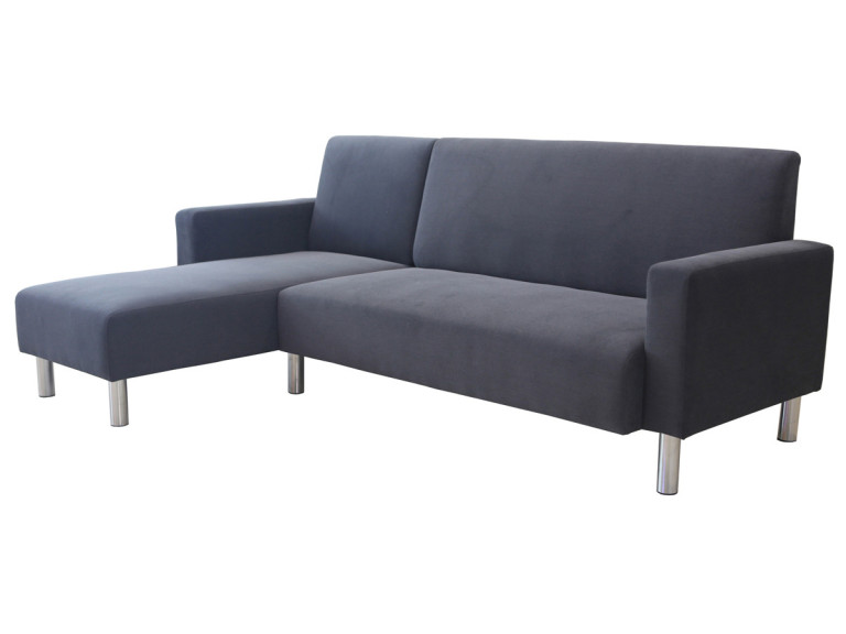 Canapé d'angle tissu réversible "Rio" - 4 places - Gris