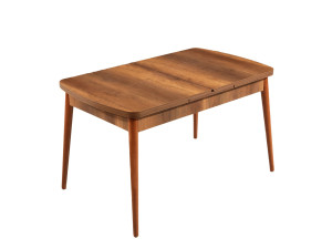 Table à Manger Extensible en bois "Barok" - 78 x 132 x 80 cm - Noyer