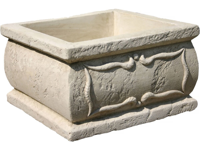 Jardinière "Verone" - en pierre -  50 x 50 x 30 cm