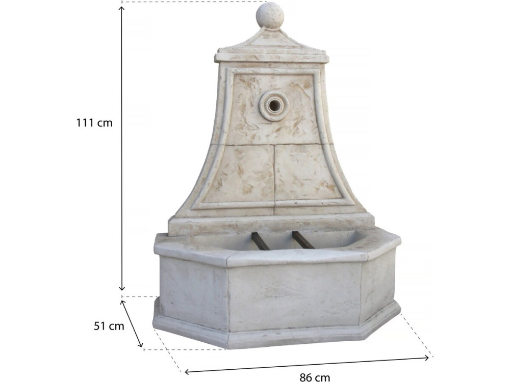 Fontaine " Baccarat" - Pierre reconstituée  - 86 x 51 x 111 cm