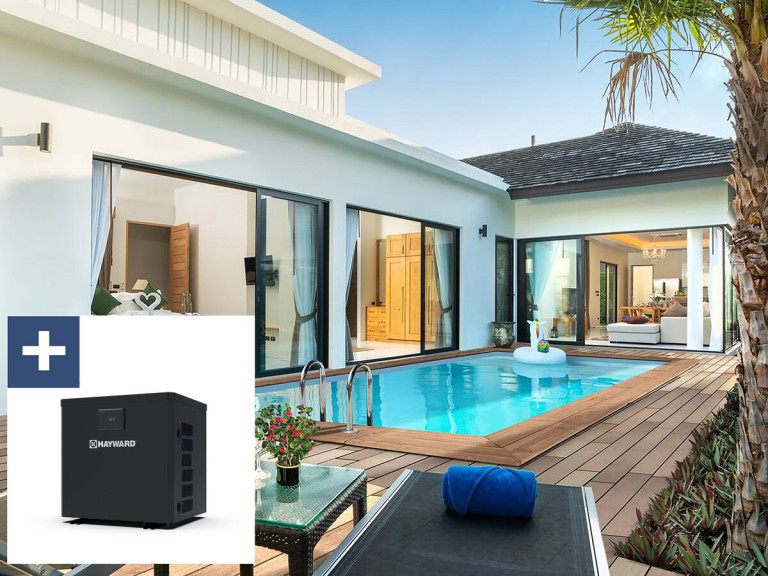 Piscine bois rectangle " Aruba 140 "- 5.00 x 3.00 x 1.38 m + Pompe à chaleur  3.5 kw/h