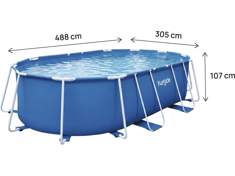 Piscine tubulaire Ovale "Tina" - 4,88 x 3,05 x 1,07 m