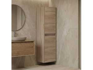 Armoire de Salle de Bain "Side 40" - 40 x 27 x 138 cm - Oak 2
