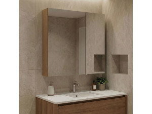 Meuble Salle de Bain avec Miroir "Purus Desna 60" - 60 x 16 x 66 cm - Sonomo Oak 2