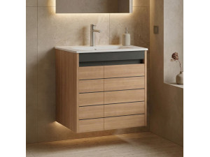 Meuble Vasque "Ricato 60" - 61 x 47 x 62 cm - Walnut 2