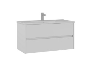 Meuble Vasque "Side 100 v3" - 100 x 45 x 52 cm - Matte White
