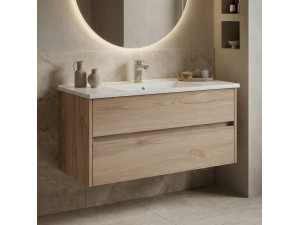 Meuble Vasque "Side 100 v3" - 100 x 45 x 52 cm - Oak 2