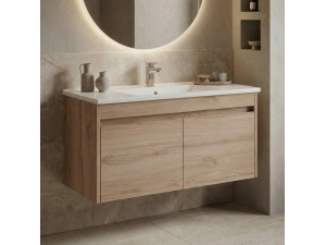 Meuble Vasque "Side 100 v3" - 100 x 45 x 52 cm - Oak 2