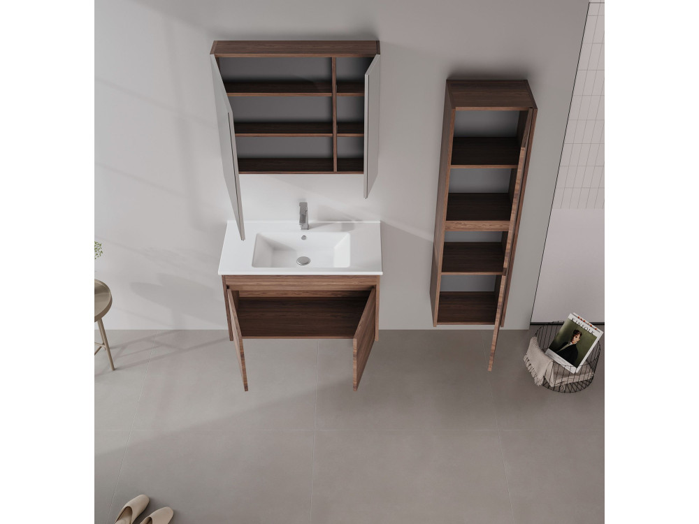 Meuble Vasque "Side 85 v2" - 85 x 45 x 52 cm - Dark Walnut