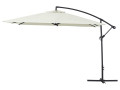 Parasol jardin déporté  Alu "Ilios 3" - Carré - 3 x3 m - Vert - Ecru