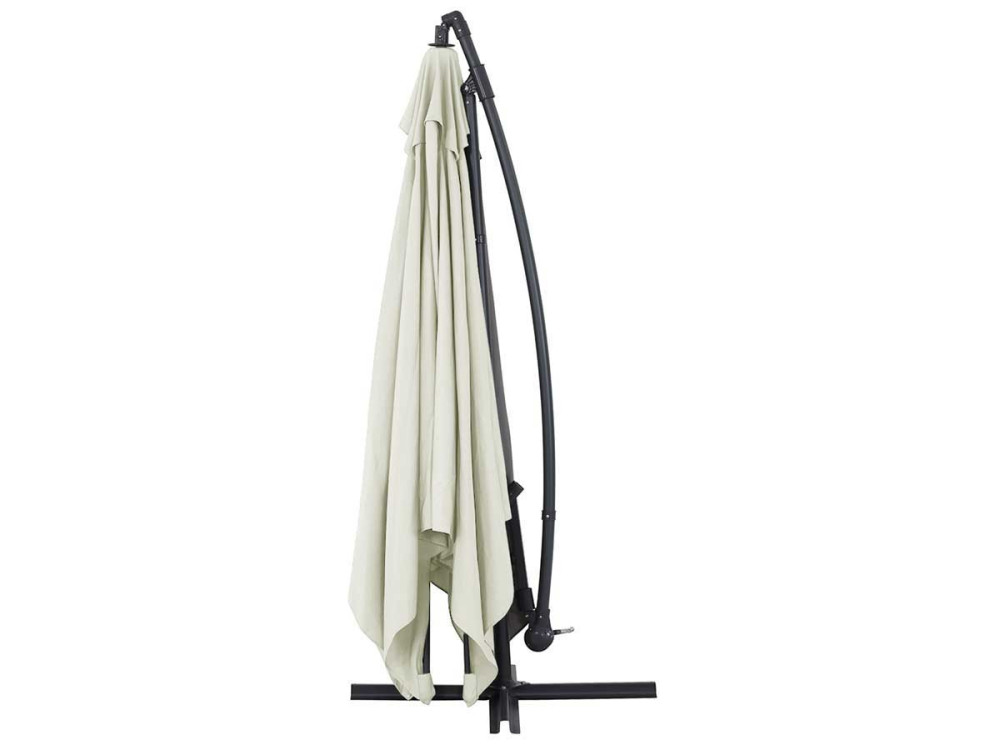 Parasol jardin déporté  Alu "Ilios 3" - Carré - 3 x3 m - Ecru