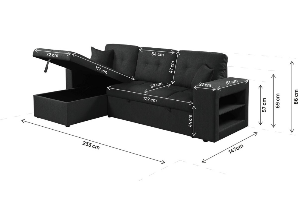 Canapé d'angle convertible/réversible...