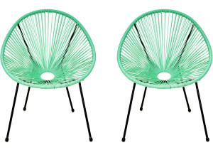 Lot de 2 fauteuils de jardin "Ania" - Vert