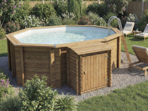 Coffre de filtration en bois traité pour piscine "Keny" - 120 x 95 x 126 cm 2