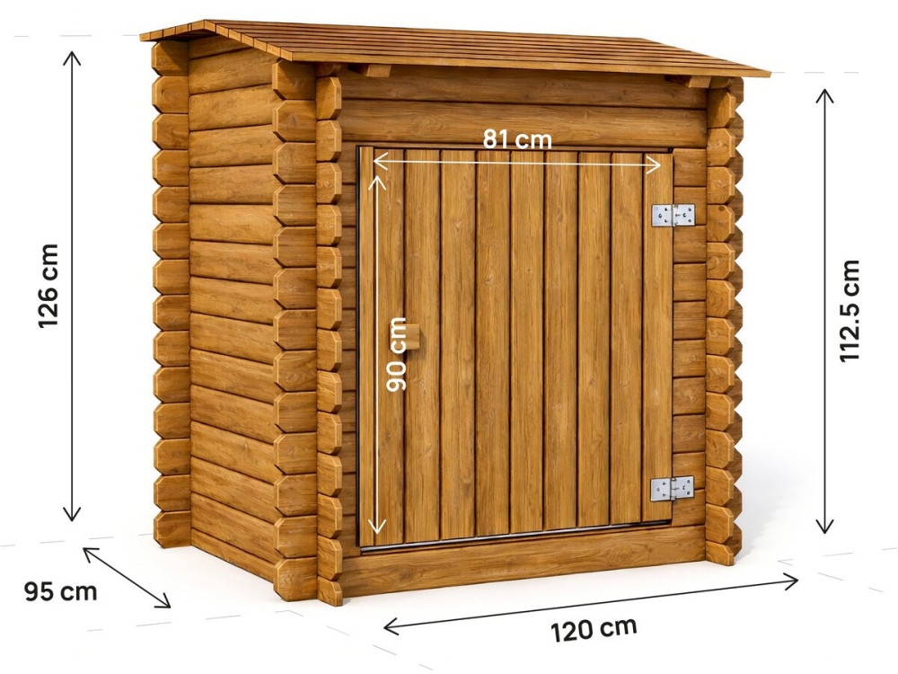 Coffre de filtration en bois traité pour piscine "Keny" - 120 x 95 x 126 cm