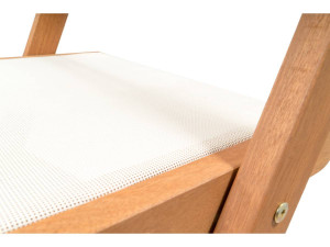 Lot de 2 chaises pliantes en bois exotique "Seoul" - Maple - Beige 2