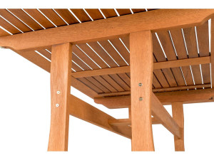 Table de jardin "Osaka" - 180 x 90 cm - Bois naturel 2