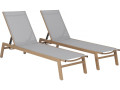 Bain de soleil en aluminium imitation bois  "Elysia" - Gris clair - Gris clair