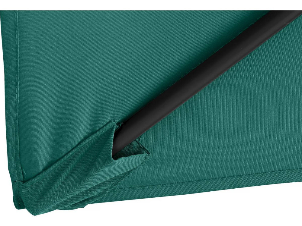 Parasol jardin "Sol 2" - Rectangle - 2 x 3 m - Vert + Dalles à lester incluses