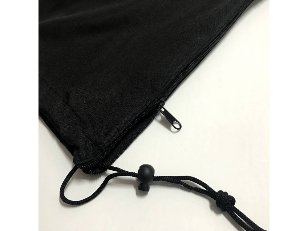 Parasol jardin déporté "Soleil" - Carré - 2.5 x 2.5 m - Noir + Housse de protection