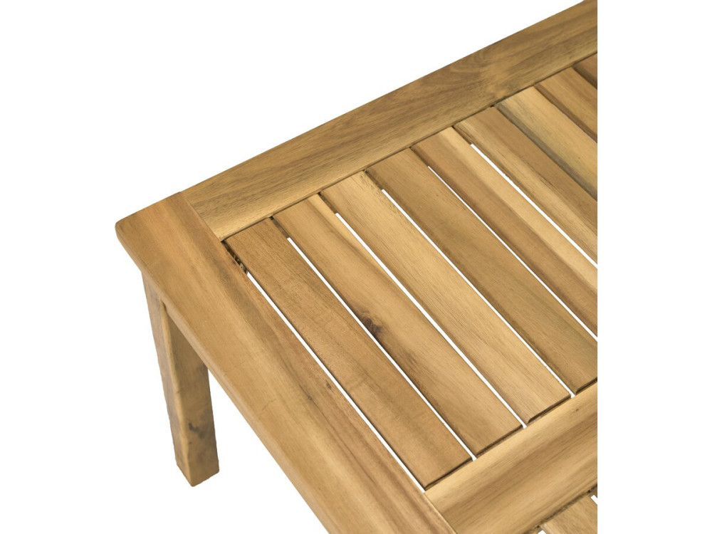 Salon de jardin en bois d'acacia avec coussins "Chilwell" - 5 places - Beige