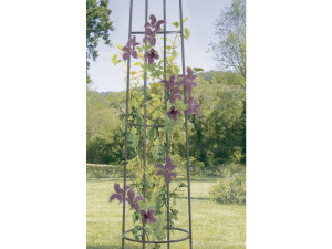 Support  décoratif - " Obelisk " - Ø 0.41 x 2.00 m - Rouille antique 2