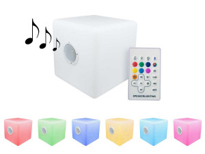 Eclairage LED sonore Bluetooth de jardin "Cuba 1" - 40 x 40 cm