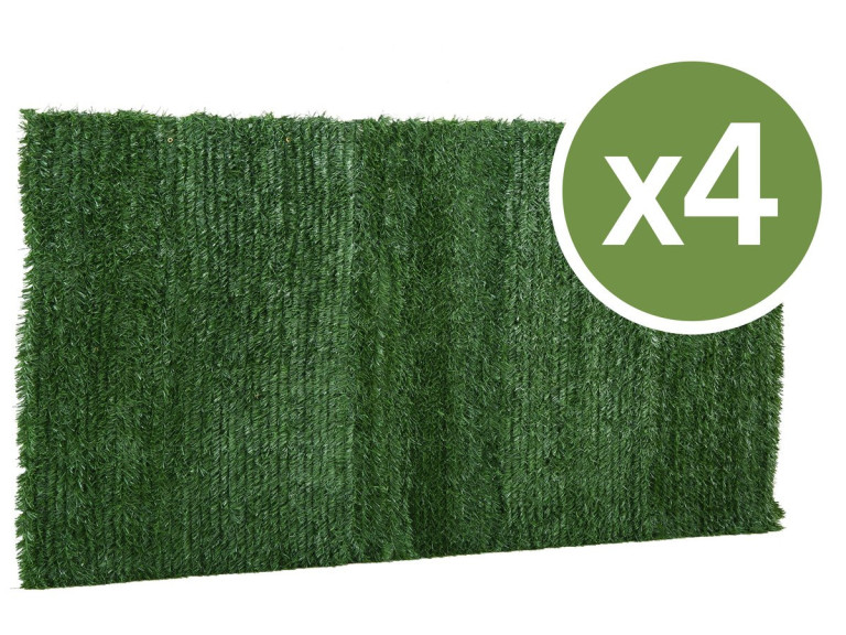 Lot de 4 Haies artificielles - 150 x 300 cm