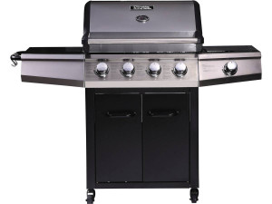 Barbecue gaz "Bingo 5" - 5 Brûleurs dont 1 latéral - 15.2kW + Housse protection - Noir 2