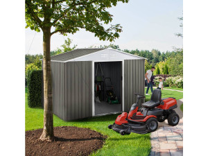 Abri de jardin métal "Dallas" - 5,29 m2 (4,83 m2 au sol) - Taupe 2