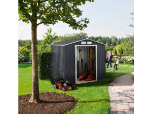 Abri de jardin métal "Vegas" - 2,7 m² - Gris 2