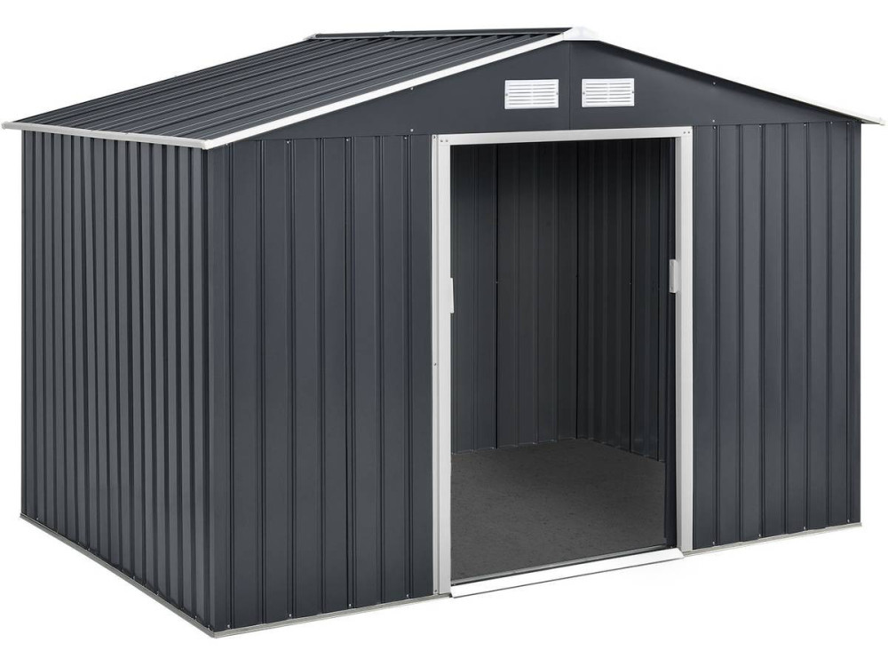 Abri de jardin métal "Vegas" - 5,29 m2 (4,83 m2 au sol) - Gris