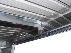 Abri de jardin métal toit plat "Texas" - 6,29 m² - Gris 2